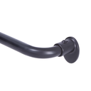 Lunar Complete Blackout Room Darkening Steel Wrap Rod, 28-48" Adjustable Length, 5/8" Dia., Black