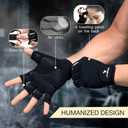 ATERCEL Workout Gloves for Men and Women, Exercise Gloves for Weight Lifting, Cycling, Gym, Training, Breathable and Snug Fit (Black, S)