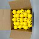 Skylety 100 Pieces Mini Smile Face Stress Balls Funny Stresbe Happy Foam Soft Colored Smile Toys for Adults 1.2 Inch Relief Balls for Anxiety(Yellow)