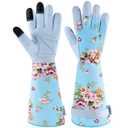 Long Garden Gloves for Women Gardening Glove Thorn Proof Rose Pruning Gloves Women's Light Protective Work Gloves for Yard & Outdoor Work Blue Small (Small (Pack of 1))