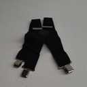 FRCOLOR Men's Black Suspenders Adjustable Elastic Straps and Strong Clips Back and Casual Wear Versatile and Comfortable for Outdoor Activities Wide Straps