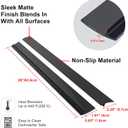 Silicone Stove Counter Gap Cover (2 Pack, 25in, Black), Non-Adhesive Heat Resistant Kitchen Stove Gap Filler, Easy Clean Silicone Gap Guard Seals Spills Between Counter & Stove
