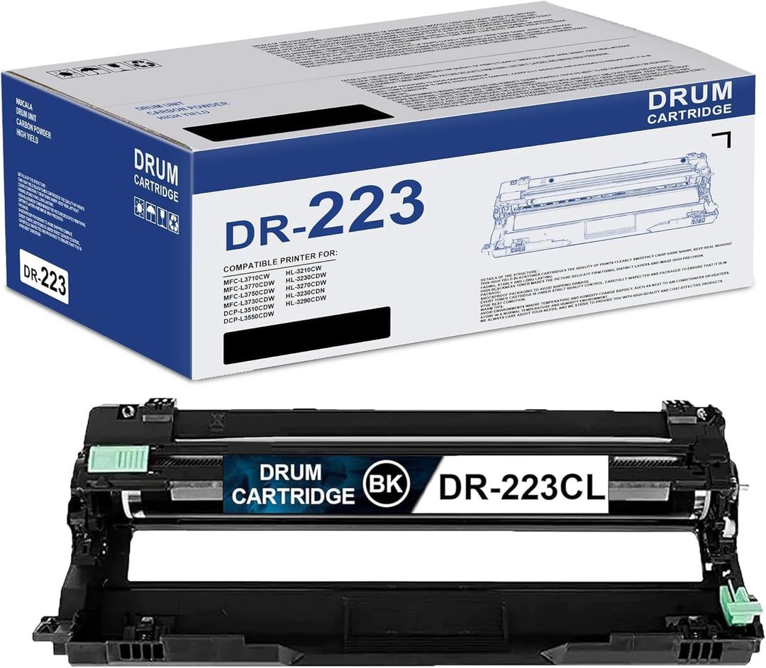1 Pack DR223CL Black High Yield DR-223CL Drum Unit Replacement for Brother DR223CL Drum MFC-L3770CDW MFC-L3710CW MFC-L3750CDW HL-3210CW HL-3230CDW HL-3270CDW Printer (No Toner Included)