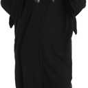 Unisex Adult Onesie Dragon Animal Pajamas,Halloween Cosplay Costumes,Cartoon Costumes Party Wear (Black, L)
