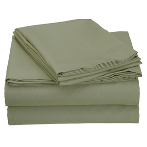 Clara Clark Grand 1200 Collection Solid Bed Sheet Set, Twin, Sage Green