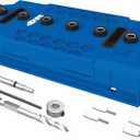 Kreg Shelf Pin Jig 1/4 Inch - Cabinet Shelf Hole Drilling Guide - Edge Aligned Precision Jig - Adjustable Shelf Pin Tool - KMA3225