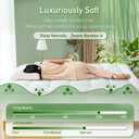 Extra Thick Mattress Topper King Size, Waterproof Soft Viscose Derived from Bamboo, Pillow Top Mattress Pad, Mattress Cover 1000GSM Filling with Deep Pocket for Back Pain Relief