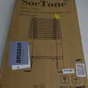 Telescoping Ladder, SocTone 12.5 FT Aluminum Lightweight Extension Ladder with 2 Triangle Stabilizers, Heavy Duty 330lbs Max Capacity, Multi-Purpose Collapsible Ladder for RV or Outdoor Work