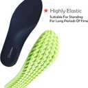 2 x Shock Absorption and Cushioning Sports Shoe Insoles,Comfortable Sports Shoe Inserts for Men Women Kids,Relieve Foot Pain (Black, Women US 9.5-10 Men 8.5-9)