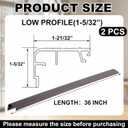 Pangda 2 Pcs 36 L Fixed Vinyl Sill Cap 1-5/32 Inches High Exterior Door Threshold Seal Replacement for Residential Door Trim-to-fit Fixed Vinyl Sill for Residential Entry Waterproof(Dark Brown)