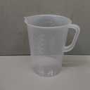 TN LAB Beaker Pitcher Measuring Cup Ultra-Strong Handle Polypropylene Plastic Graduated 5000ml 5L Holds 5.3 Quarts 1.25 Gallons