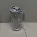 JunVpic Cold Brew Coffee Maker Jar - 64oz Wide Mouth,LeakProof,Heavy Duty Glass Mason Pitcher with Spout Lid,Handle & Stainless Steel Filter for Iced Coffee,Lemonade,Ice Tea & Fruit Drinks (Gray)