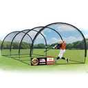 ORIENGEAR Baseball Batting Cage 30FT for Backyard, Training Equipment Cages for Hitting and Pitching Practice, Softball Baseball Nets for Batting with Frame and Net