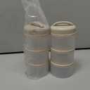 Termichy Stackable Formula Dispenser Portable Milk Powder Container, 2 Pack, Warm Grey