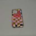 Colorful Checkered Phone Case for iPhone 13 Pro 6.1in, Aesthetic Trendy Retro Gingham Design Unique Chic Bling Protective Cover for iPhone 13pro 6.1"
