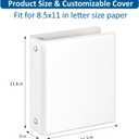 3 Ring Binders, 2" Round Rings 12 Pack, Fits 8.5x11in, View 2 Pocket, White