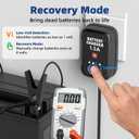 1.5A 6V/12V Car Battery Charger Automatic Trickle Charger, Battery Maintainer with Overcharge Protection & Temperature Compensation for Lead Acid, AGM, Gel, Lithium Batteries