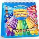 D-FantiX Feelings Flip Book for Kids, Emotions Chart Feelings Book Calm Down Corner Supplies, Autism Learning Materials ADHD Tools for Preschool Kindergarten Classroom