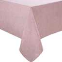 Laura Ashley Harper Luxuriously Smooth Fabric Tablecloth for Formal or Casual Dining, Holiday, Banquet, Wedding or Party, 60" x 120", Blush