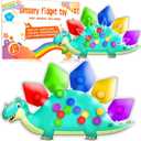Dinosaur Color Sorting Sensory Toy Travel Toys for Toddler 1-3 Airplane Toy Roadtrip Essenstial for Toddlers Boys Gifts Fine Motor Autism Calm Fidget Montessori Preschool Activities for Kid Christmas