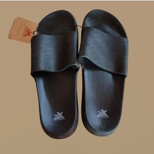 VIV MEN'S BLACK SELF DESIGN SLIDERS SANDLES BY ZEROXPOSUR (ZXOUTDOOR) SZ. 13