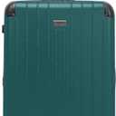 Flying Axis Collection Lightweight Hardside Expandable 8-Wheel Spinner Luggage, Midnight Turquoise, 28-Inch Checked