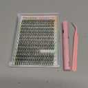 Pawotence Lash Extension Kit DIY 280pcs Individual Lash Clusters Kit 30D Natural 8-15mm Cluster Eyelash Extensions Kit with Lash Bond and Seal, Lash Tweezers for Self Use (30D, 0.07D, 8-15mm, Kit)