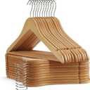 Wooden Hangers - 30 Pack - Clothes Hanger for Daily Used,Smooth Finish Wood Hanger with Precisely Cut Notches,Coat Hangers, Heavy Duty Hanger for Shirt Suit Dress (Natural)