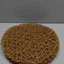 AHHFSMEI Paper Braided Round Placemats Set of 12 Natural Non-Slip Heat Resistant Table Mats for Dining Tables Woven Indoor & Outdoor Place mats(Brown,12)