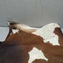 Easycozy Faux Cowhide Cow Print Rug: 4.6 x 5.2 Western Decor Faux Cowhide, Thickened Cow Print for Bedroom, Living Room, Home Office Decor (Floral Brown)