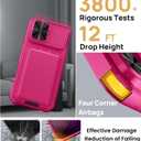 SSLOTSCASE for iPhone 17 Case with 2X Screen Protector, [9H Hardness] Military Grade Shatterproof, Card Holder & Kickstand & Slide Lens Cover & Wallet, Heavy Duty Phone Case for iPhone 17 6.3'', Pink
