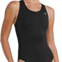 TYR Women's Durafast Elite Solid Maxfit Swimsuit, Black, 38