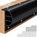 SHENGHUOH Dock Bumpers 4FT, Boat Dock Bumpers for Edging with Stainless Steel Screws and Washers, Dock Fenders Boat Dock Guards P-Profile Thick Wall Sections for Edge Protection Black