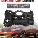 Left Engine Valve Cover Assembly Compatible with Hyundai Azera 2015-2017, Santa Fe 2013-2018, Kia Sorento 2014-2018, Sedona 2015-2018 3.3L Replace 22410-3CGC3