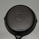 Lodge 8 Inch Cast Iron Pre-Seasoned Skillet  Signature Teardrop Handle - Use in the Oven, on the Stove, on the Grill, or Over a Campfire, Black
