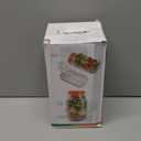 TJR Salad Pod Mason Jar Side Open Leakproof Vertical Layering Salad Jars with Built-In Dressing Containers, Reusable & Portable Lunch Containers for Office, Picnic & Travel (Pack of 2) 2.5oz