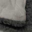 Heated Blanket Electric Blanket, Cozy Faux Rabbit Fur & Soft Flannel Warm Heater Throw Blanket with 5 Fast Heating Levels &10Hours Auto-Off Over-Heat Protection 50" x 60" (Grey)