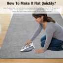 Office Chair Mat for Hardwood Floor, 55"x36" Large Corduroy Gaming Computer Floor Protector for Office Chair, Heavy Duty Anti-Slip Bottom Mat for Under Desk Chairs for Office & Home Use(Light Grey)