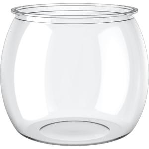 Pawfly 0.5 Gallon Mini Plastic Fish Bowl, Unbreakable Small Fishbowl Desktop Aquarium, Clear Round Plastic Fish Tank for Small Fish, Shatterproof Betta Fish Tank Goldfish Bowl, Decorative Globe Vase