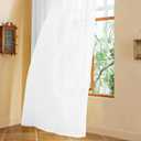 MAIHER White Pinch Pleat Curtains 96 Inches Long for Living Room Bedroom Sheer Pleated Drapes with Ajustable Hooks (No Rings), Light Filtering Soft Touch 8ft Curtains, White, 42" W x 96" L, 2 Panels
