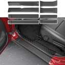 powoq 8Pcs Door Sill Guard Compatible with 2020-2026 Jeep Gladiator JT Car Threshold Protector 18-26 Wrangler JL Door Sill Protector Replacement for 2020-2026 Jeep Gladiator Accessories