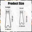 6pcs Picture Frame Stand - 3 Small (2.36 × 5.11") & 3 Medium (2.48 × 7.08") Picture Frame Easel, Universal Portable Adjustable Holder, Won't Damage Your Photo Frame, Black Stainless Steel Material