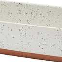 Denmark Tools For Cooks 1.7 Quart Speckled White Loaf Pan Bread Baking Dish with Handles