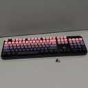 Wireless Keyboard and Mouse, MOFII 104 Round Keycaps Retro Typewriter with OTG & Brush, Full-Size Ergonomic, Ideal for Windows PC, Home, Office and College Peach Pink