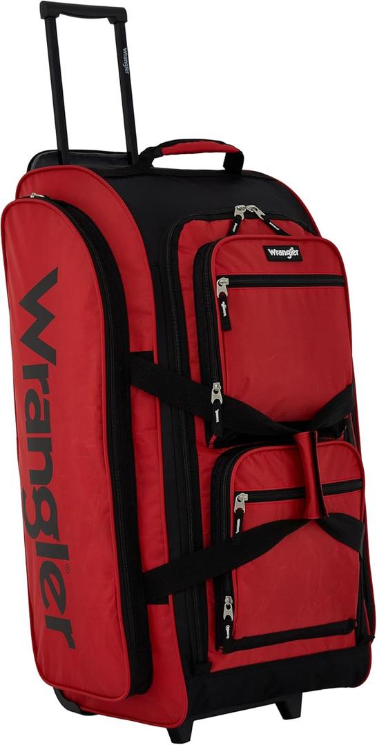 Wrangler 30" Wesley Rolling Duffel Bag, Salsa Red