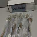 4 Pack Bypass Door Soft Close/Open Hangers Fit Johnson Part #1062 Replacement Kit, 1" Nylon Ball Bearing, 1-1/4" C.T.C, Min. 1" Thick Doors, 165lbs Capacity, Bi-Direction