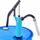 Barrel Pump 15 to 55 Gallon Drum Pump Rotary Hand Liquid Transfer, Heavy Duty Rotary Barrel Pump, Hand Drum Pump for Kerosene, Engine Oil, Fuel Diesel, Hydraulic Fluid (Plastic Barrel Pump)
