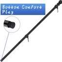 ZMTECH 6 FT Thicken Stainless Steel Flag Pole Without Bracket for Outside House, Residential or Commerical, 1 Inch Tangle Free Flag Pole Kit for Porch/Boat(Without Bracket, Flag, Black)