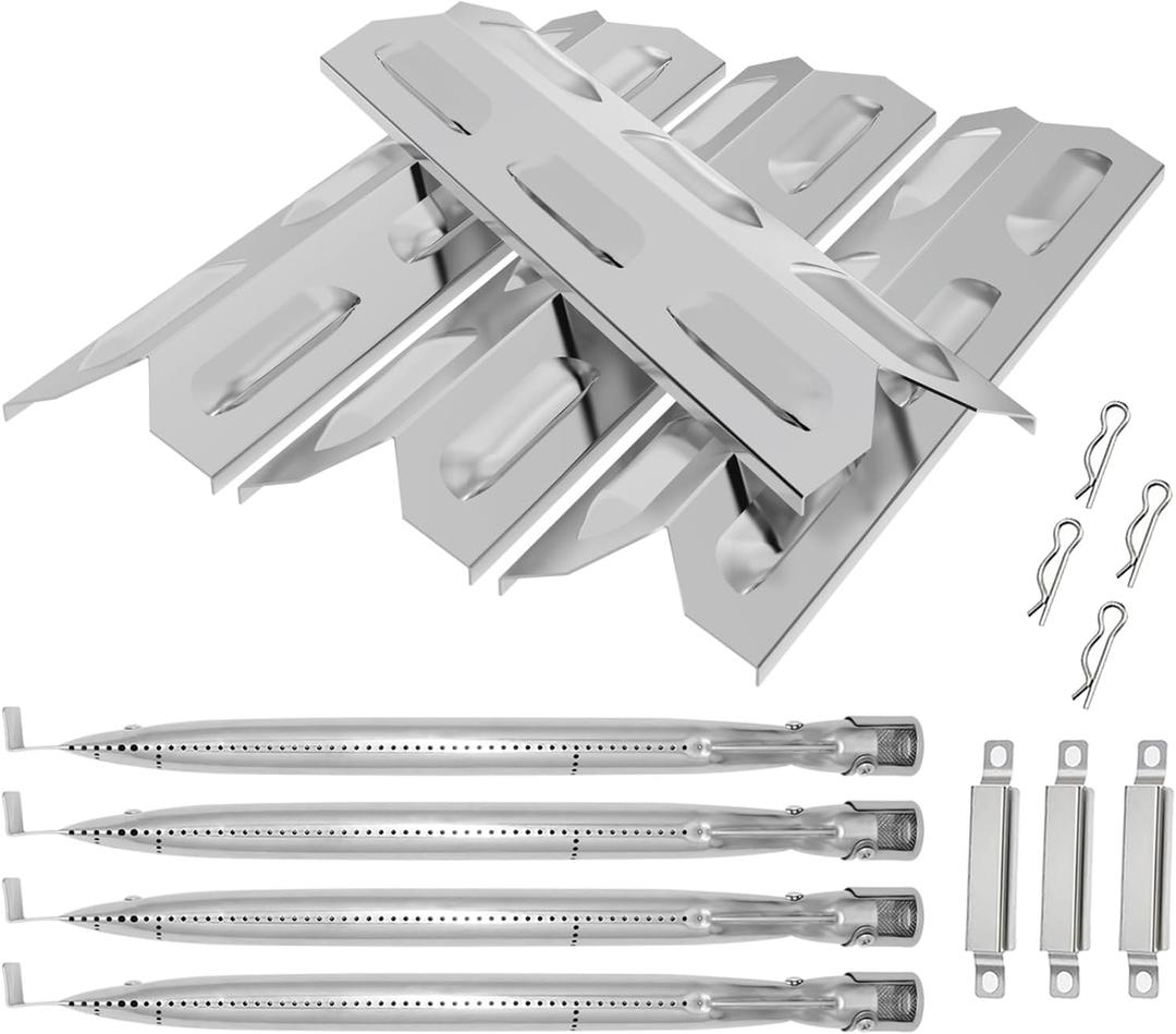 Grill Parts for Kenmore 4 Burner Grill 146.34611410 146.23678310 146.10016510 146.23679310 146.16142210 146.23673310, Heat Plate & Burner Kit for Kenmore Grill Replacement Parts
