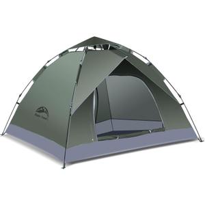 Happy Travel 1/2/3/4 Person Camping Tent, Instant Easy Pop Up Tents for Camping,Automatic Waterproof Family Camping Tent, Easy Set Up Tent,Portable Windproof Dome Tent for Camping Hiking & Traveling